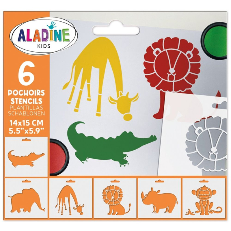 Šablony Aladine, 6 ks - Zoo Aladine