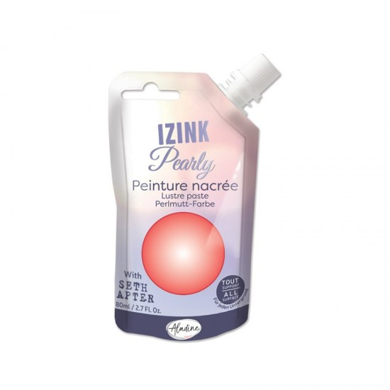 Perleťová barva Aladine Izink Pearly 80 ml - coral crush koralová Aladine