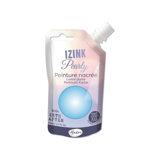 Perleťová barva Aladine Izink Pearly 80 ml - winter sky nebeská modrá Aladine
