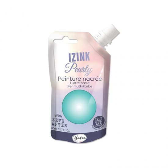 Perleťová barva Aladine Izink Pearly 80 ml - vert menthe mentolová zelená Aladine