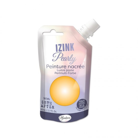 Perleťová barva Aladine Izink Pearly 80 ml - golden glow zlatá Aladine