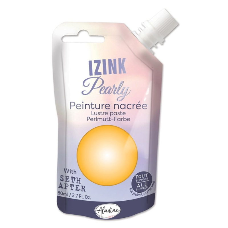 Perleťová barva Aladine Izink Pearly 80 ml - golden glow zlatá Aladine