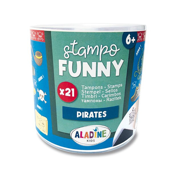 Dětská razítka Stampo Funny, 21 ks - Piráti Aladine