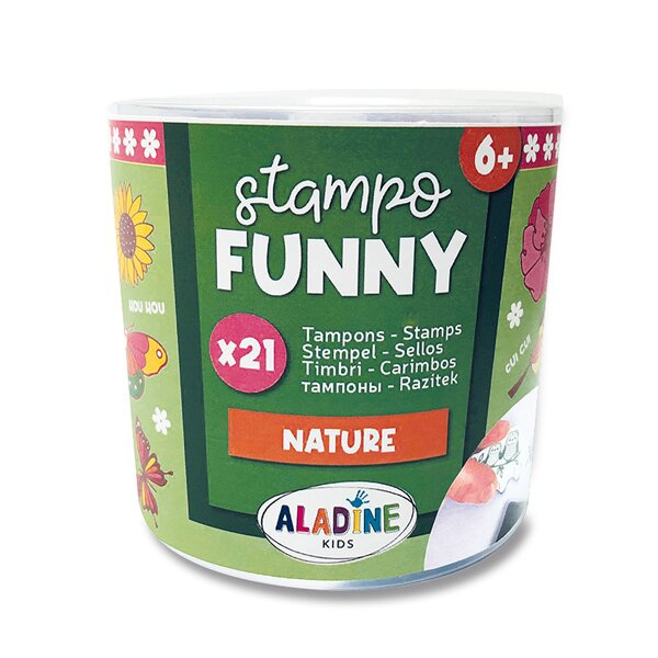 Dětská razítka Stampo Funny, 21 ks - Příroda Aladine