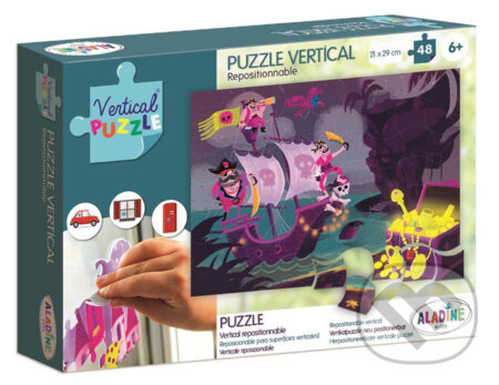 Vertikální puzzle, Piráti, 48 dílků Aladine