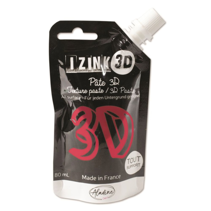 Reliéfní pasta, 3D IZINK, 80 ml - geranium, růžová Aladine