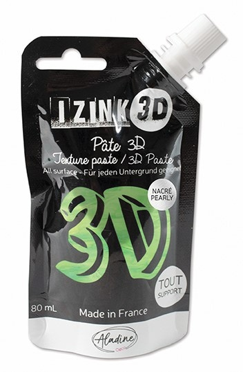 Reliéfní pasta, 3D IZINK, 80 ml - cactus, perleťová světle zelená Aladine