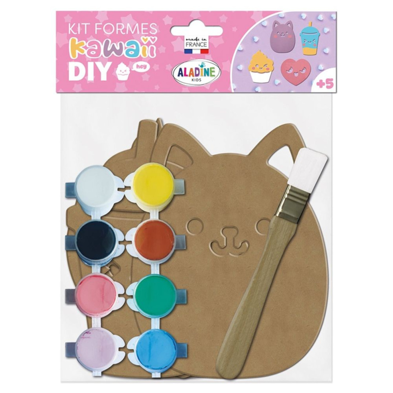 Aladine Kreativní dřevěná sada k dotvoření Aladine - Kawaii