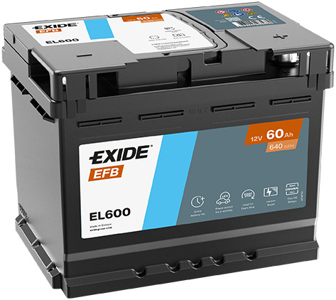 Startovací baterie - Exide EL600 12V Carbon Boost 2.0.