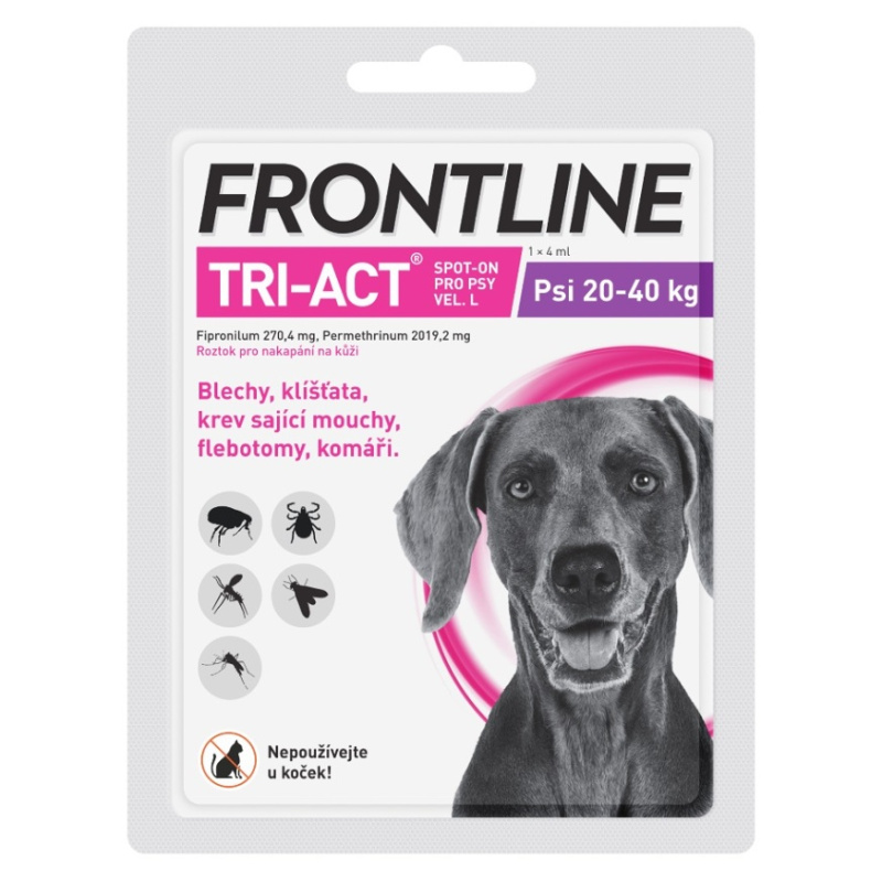 Frontline Tri-Act pro psy Spot-on L (20-40 kg)