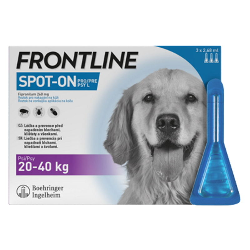 Frontline Spot On Dog 20-40kg pipeta 3x2.68ml