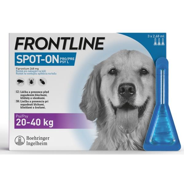 Frontline Spot On Dog 20-40kg pipeta 3x2.68ml
