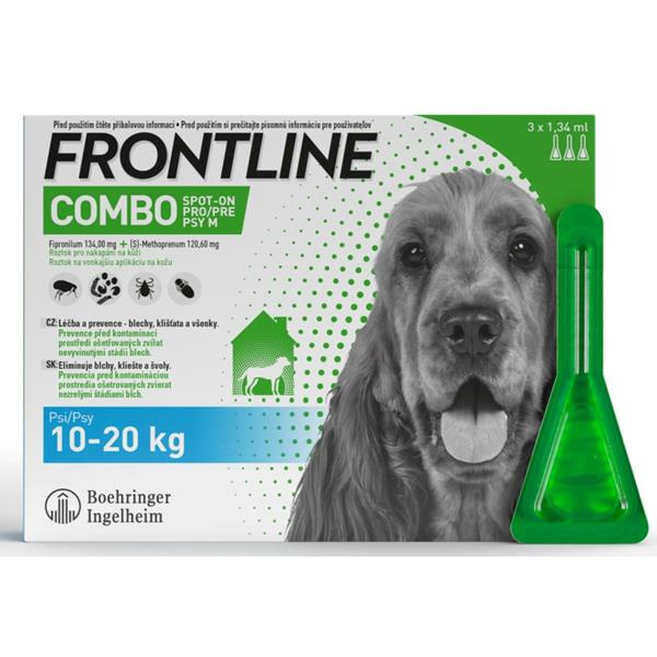 Frontline Combo Spot on Dog 10-20kg pipet.3x1.34ml