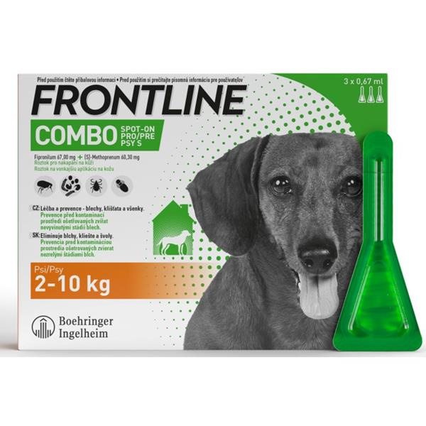 Frontline Combo Spot on Dog 2-10kg pipeta 3x0.67ml