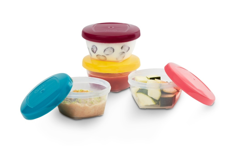 Babymoov Barevné misky s víčky 120ml - sada 4ks