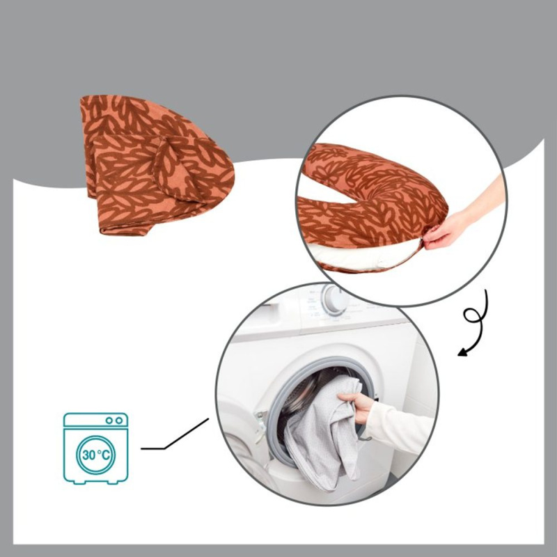 Babymoov Multifunkční polštář B.LOVE 2v1 Vegetal Terracotta - Multifunkční polštář B.LOVE 2v1 Vegetal Terracotta