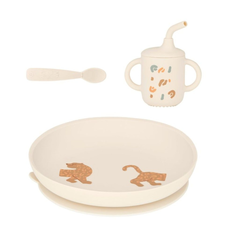 Babymoov silikonová jídelní sada Grown-Up MEAL SET Little Roar