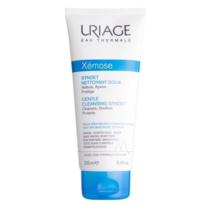 Uriage Xémose Gentle Cleansing Syndet jemný čisticí gelový krém pro suchou až atopickou pokožku 200 ml