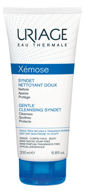 Uriage Xémose Gentle Cleansing Syndet jemný čisticí gelový krém pro suchou až atopickou pokožku 200 ml