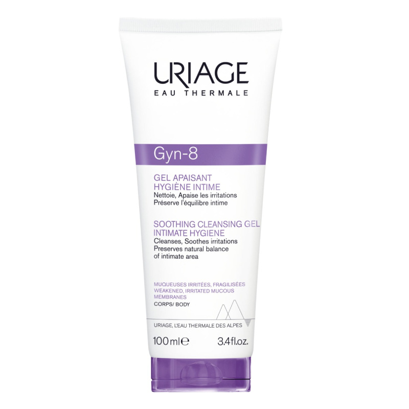 Uriage Gyn-Phy Gyn-8 Soothing Cleansing Gel Intimate Hygiene gel na intimní hygienu pro podrážděnou pokožku 100 ml