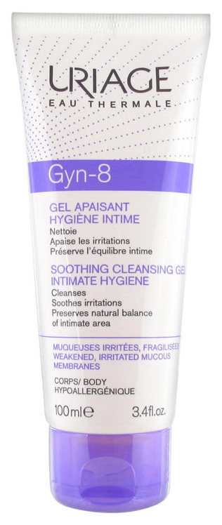Uriage Gyn-Phy Gyn-8 Soothing Cleansing Gel Intimate Hygiene gel na intimní hygienu pro podrážděnou pokožku 100 ml