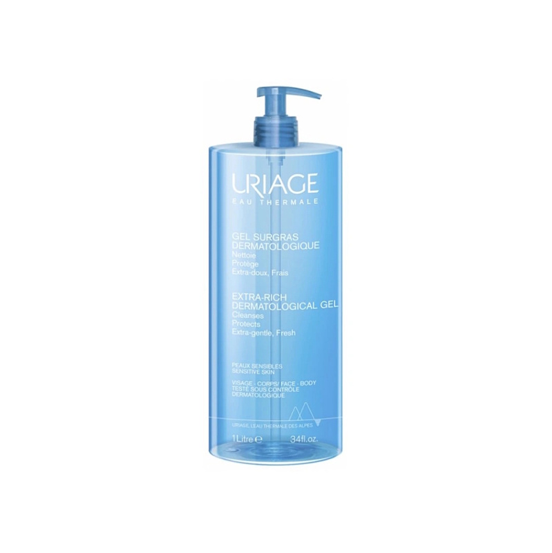 Uriage Hygiène Extra-Rich Dermatological Gel čisticí gel na obličej a tělo 1000 ml