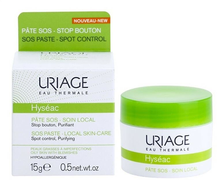 Uriage Hyséac SOS Paste lokální péče na noc proti nedokonalostem aknózní pleti 15 g