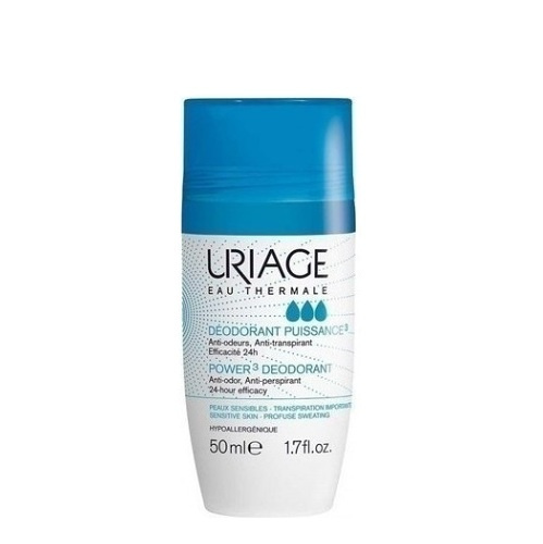 Uriage Hygiène Power3 Deodorant deodorant roll-on proti bílým a žlutým skvrnám 50 ml