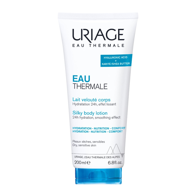 Uriage Eau Thermale Silky Body Lotion hedvábné tělové mléko pro suchou a citlivou pokožku 200 ml