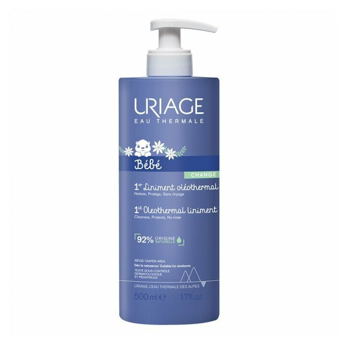 Uriage Bébé 1st Oleothermal Liniment jemný čisticí krém pro děti na oblast plenek 500 ml