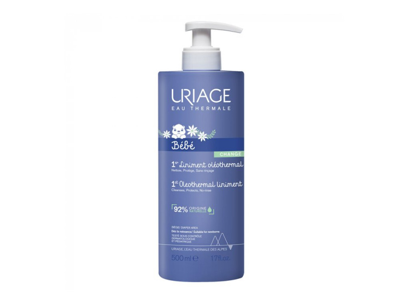 Uriage Bébé 1st Oleothermal Liniment jemný čisticí krém pro děti na oblast plenek 500 ml