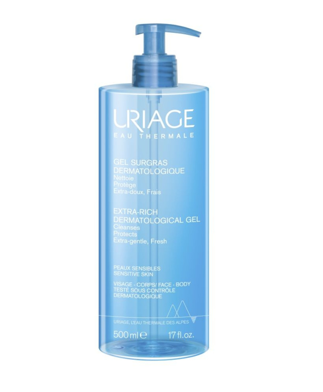Uriage Hygiène Extra-Rich Dermatological Gel čisticí gel na obličej a tělo 500 ml