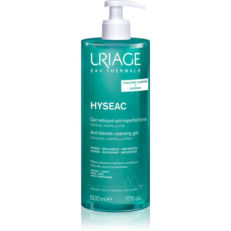 Uriage Hyséac Cleansing Gel jemný čisticí gel na obličej a tělo 500 ml