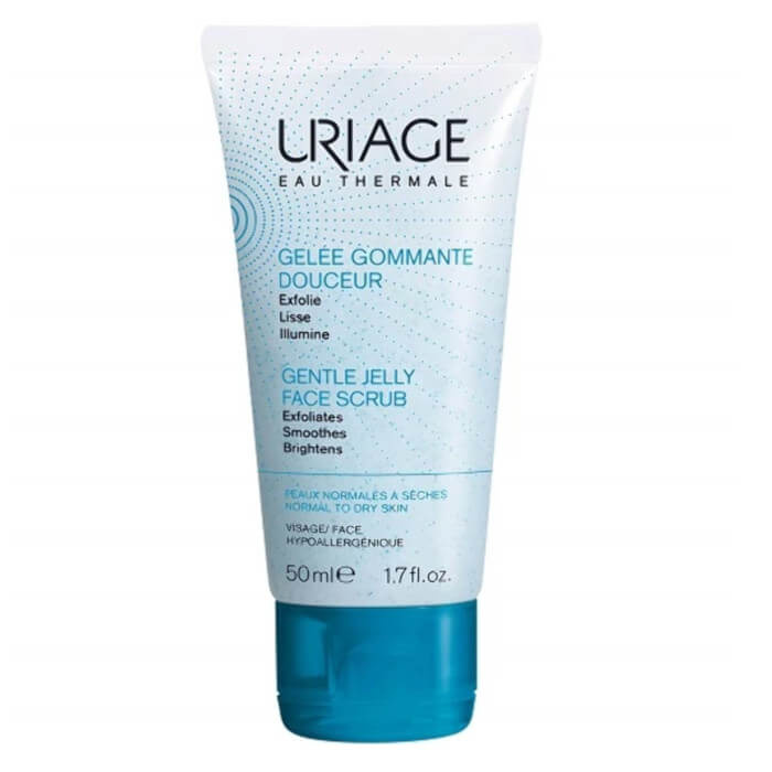 Uriage Gentle Jelly Face Scrub jemný pleťový peeling 50 ml