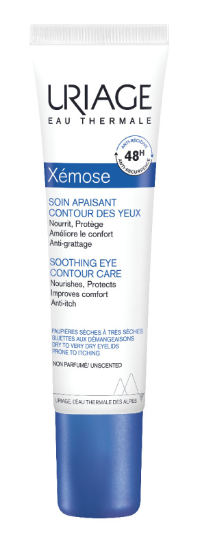 Uriage Xémose Soothing Eye Contour Care zklidňující oční krém pro suchou až atopickou pleť 15 ml