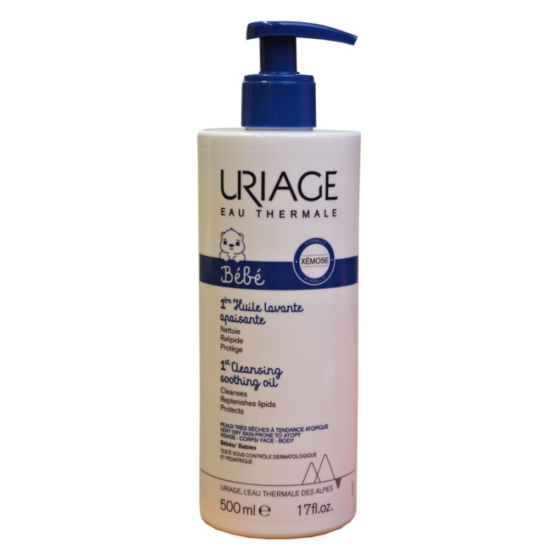 Uriage Bébé 1st Cleansing Soothing Oil zklidňující čisticí olej pro suchou až atopickou pokožku 500 ml
