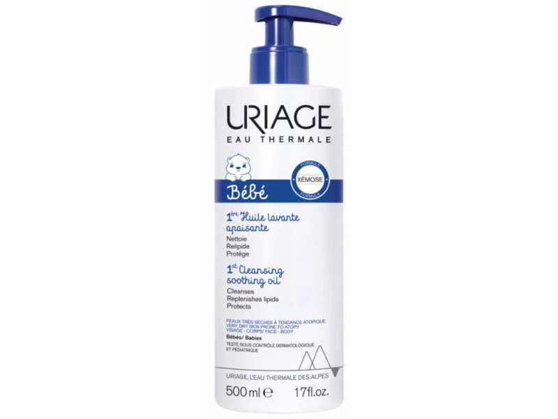 Uriage Bébé 1st Cleansing Soothing Oil zklidňující čisticí olej pro suchou až atopickou pokožku 500 ml