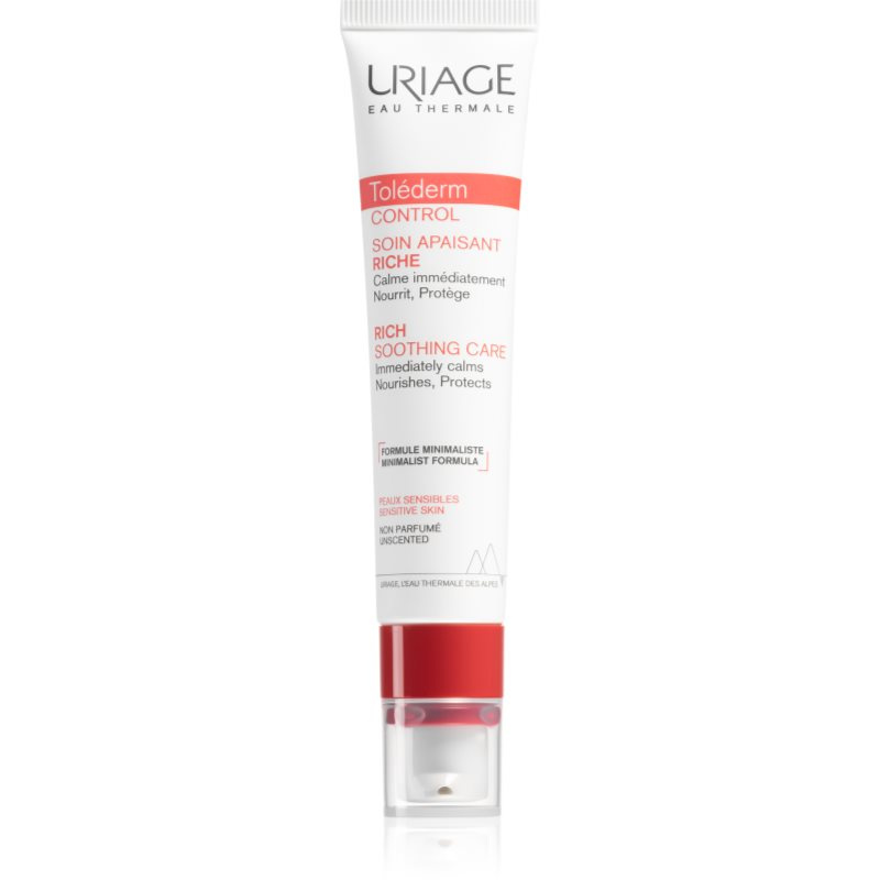 Uriage Toléderm Control Rich Soothing Care výživný zklidňující krém pro citlivou a intolerantní pleť 40 ml
