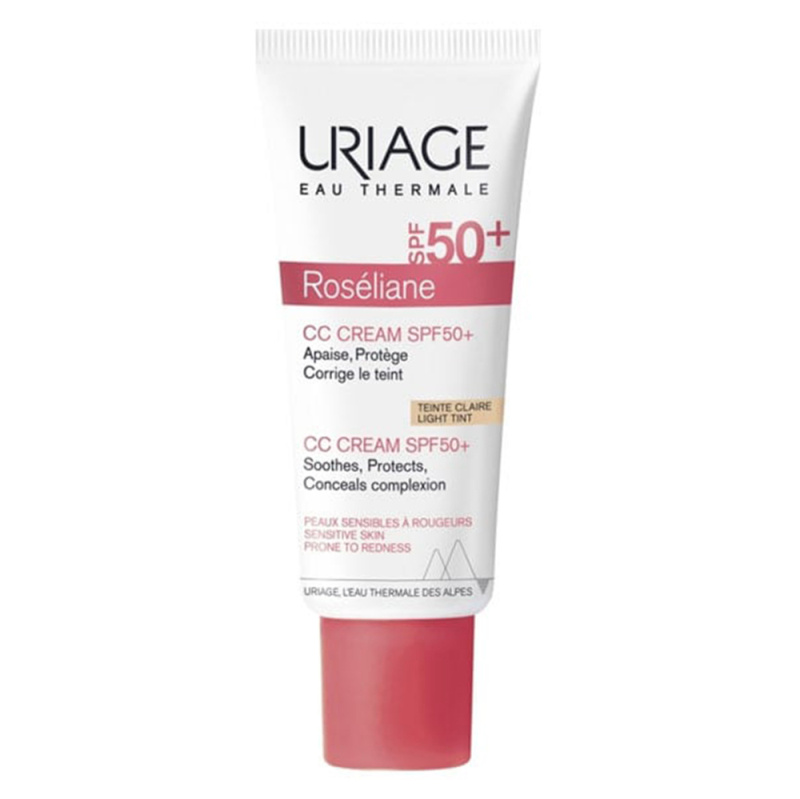 Uriage Roseliane CC Cream SPF 50+ CC krém proti začervenání pleti SPF 50+ odstín Light Tint 40 ml