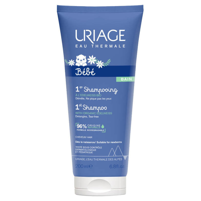 Uriage Bébé 1st Shampoo jemný dětský šampon pro snadné rozčesání vlasů 200 ml