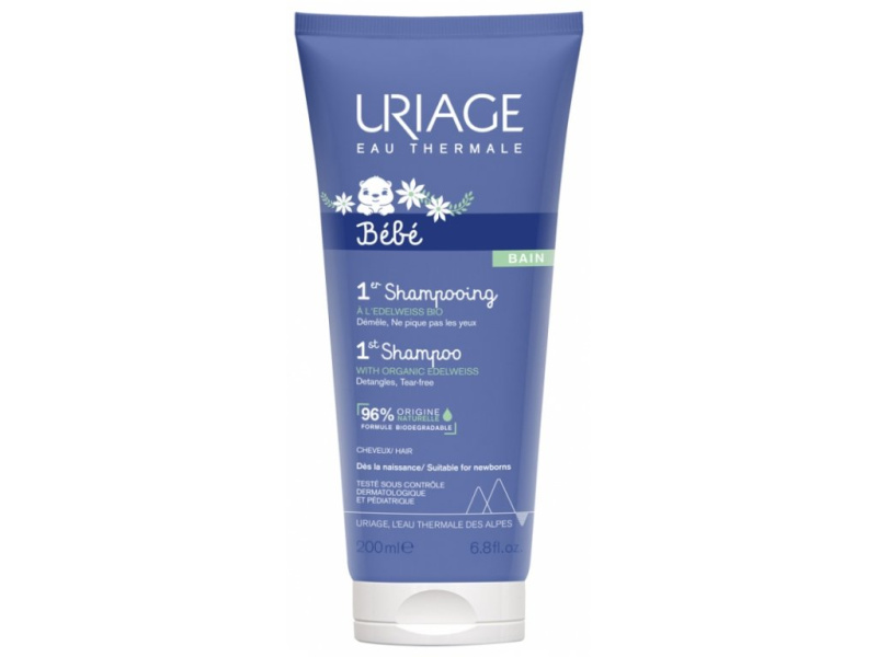 Uriage Bébé 1st Shampoo jemný dětský šampon pro snadné rozčesání vlasů 200 ml