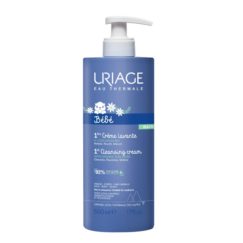 Uriage Bébé 1st Cleansing Cream jemný čisticí krém pro děti od narození 500 ml