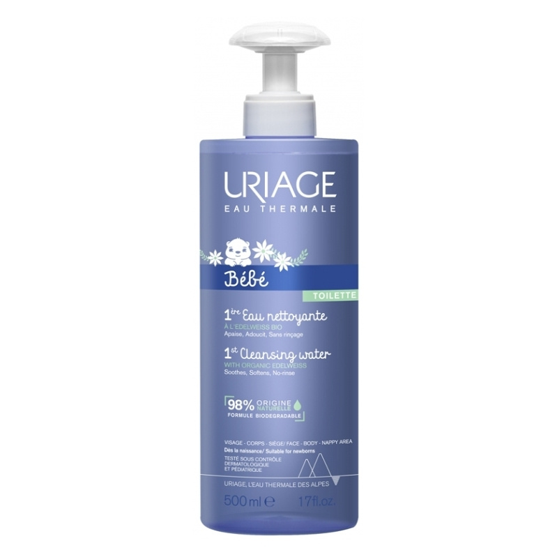 Uriage Bébé 1st Cleansing Water čisticí voda na tělo a obličej 500 ml