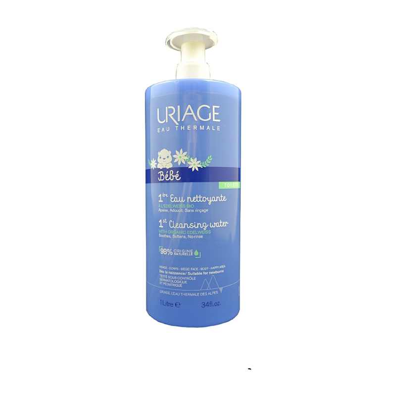 Uriage Bébé 1st Cleansing Water čisticí voda na tělo a obličej 1000 ml