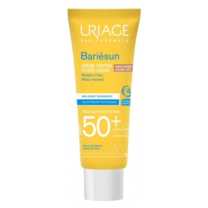 Uriage Bariésun Tinted Cream SPF 50+ ochranný tónovací krém na obličej SPF 50+ odstín Golden tint 50 ml