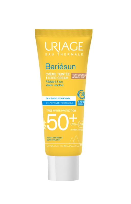 Uriage Bariésun Tinted Cream SPF 50+ ochranný tónovací krém na obličej SPF 50+ odstín Golden tint 50 ml