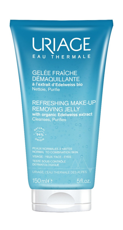 Uriage Eau Thermale Make-Up Removing Jelly osvěžující čisticí gel pro mastnou a smíšenou pleť 150 ml