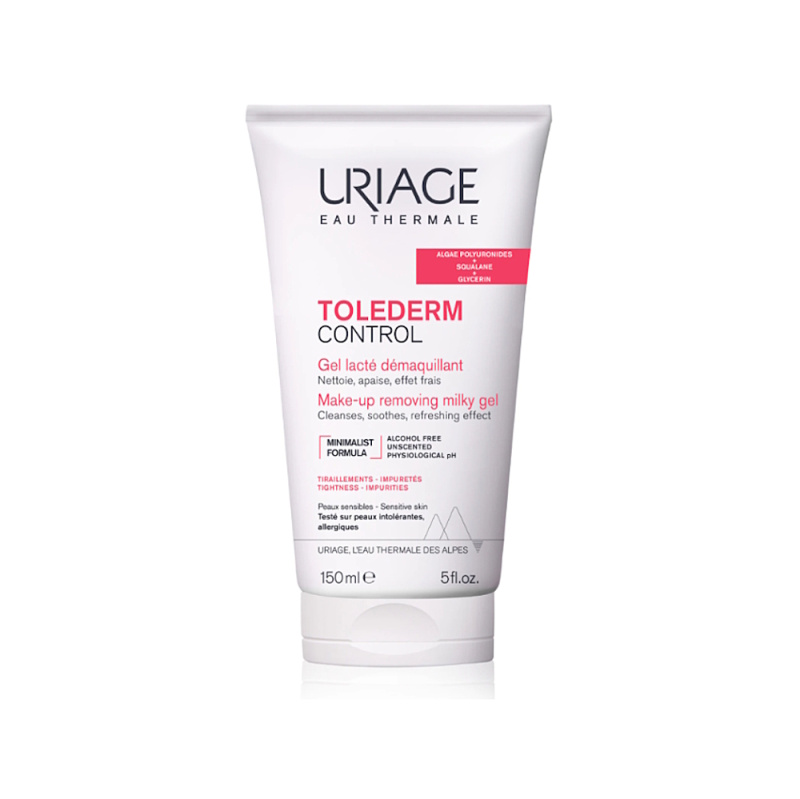 Uriage Toléderm Control Make-up Removing Milky Gel čisticí a odličovací gel 100 ml