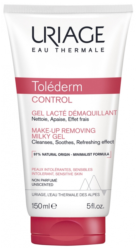 Uriage Toléderm Control Make-up Removing Milky Gel čisticí a odličovací gel 100 ml