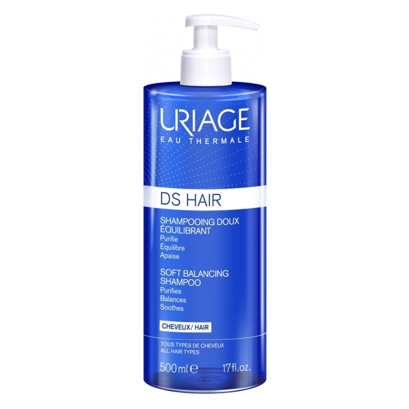 Uriage DS HAIR Soft Balancing Shampoo čisticí šampon pro citlivou pokožku hlavy 500 ml